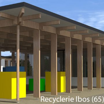 Recyclerie en béton de chanvre à Ibos, une réalisation de l’agence HanUMAN